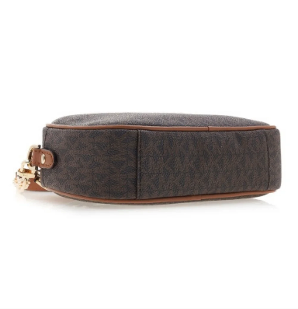 Michael Kors Jet Set Small Signature Logo Oval Camera Crossbody Purse